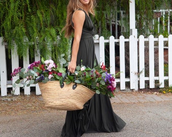 Custom Junior Long Multiway Party Dress - Tween, Brautjungfern, Blumenmädchen. Alle Größen, Dark Olive, 25+ Farben verfügbar - Handgefertigt in den USA