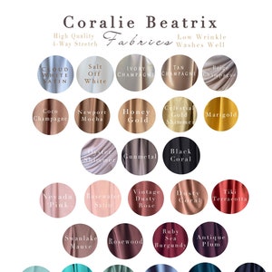 Swatch of Coralie Beatrix Solid 4- Way Stretch Dress Fabric-.99 cents PER Color Sample- Free Shipping in US- Peacock, Plum, Burgundy, Teal