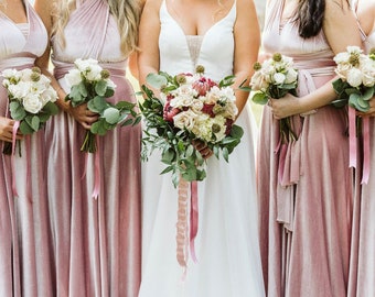 Bridesmaids, etc Velvet Custom Infinity Gown-  Long Multiway Wrap Dress~ Available in 20+ colors. Maternity, Plus Size, Petite