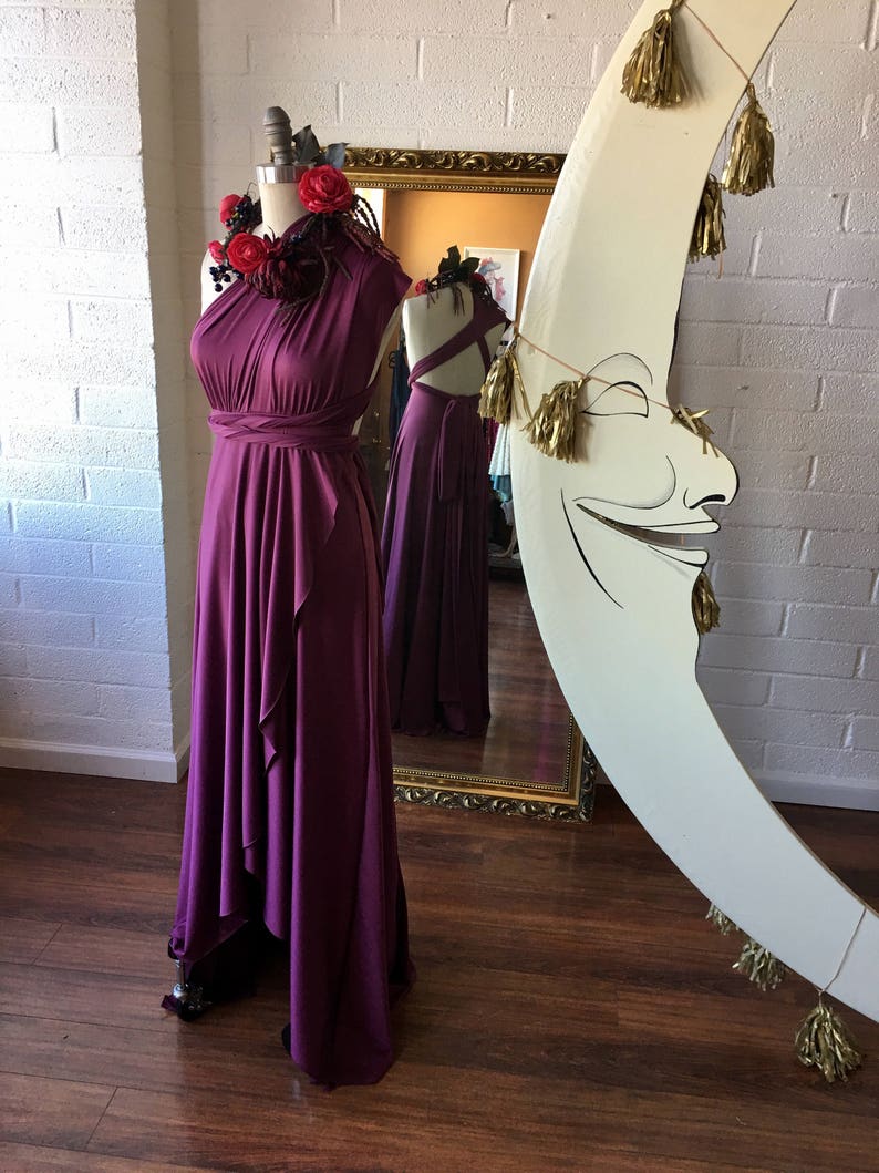 berry colored bridesmaid dresses Chic Ruffled Ankle Length With built Berry Bridesmaid Dresses Color Schemes