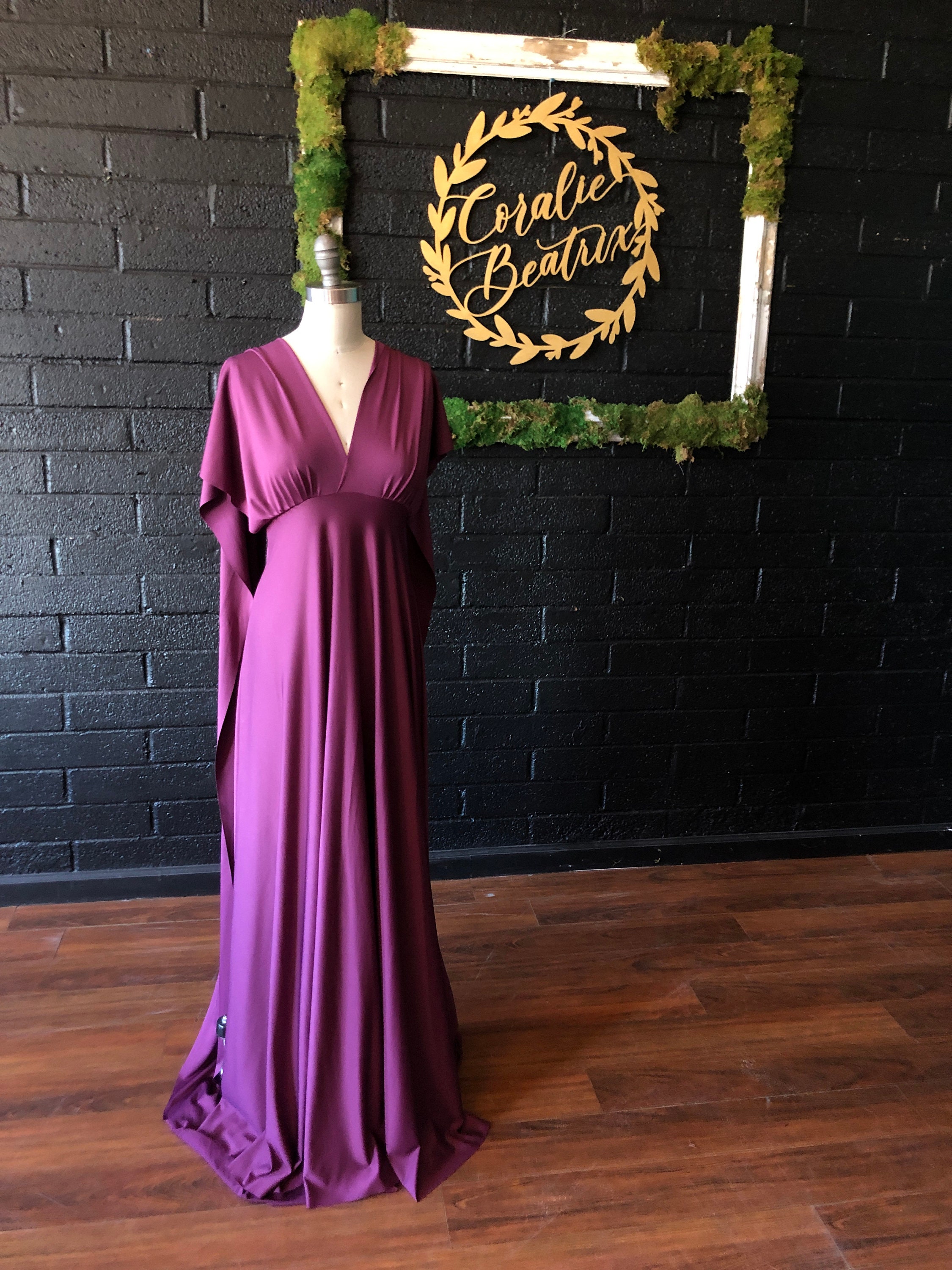 Ready Made 50 L Standard Sea Gypsy Berry Infinity Octopus Wrap Gown Bridesmaids, Wedding