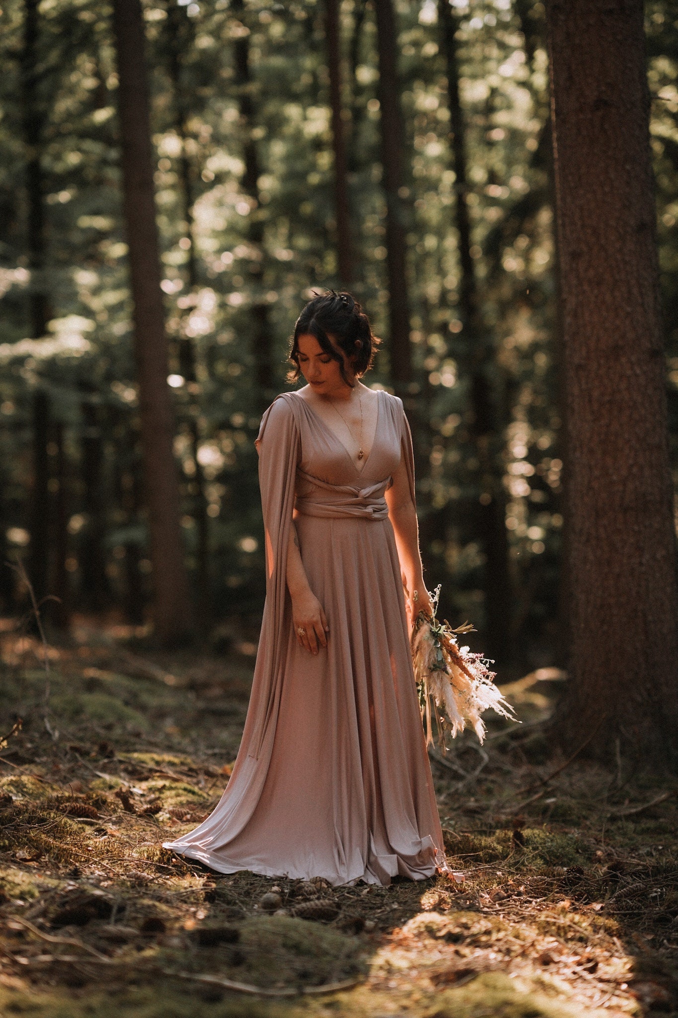 Custom Coco Multiway Wrap Dress. Elopement Vow Renewal