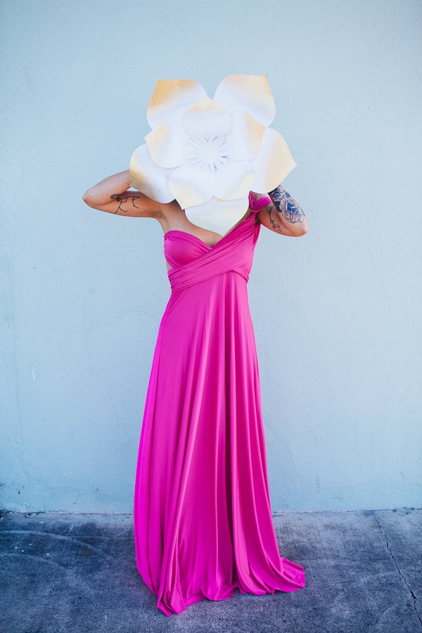 fuchsia pink infinity dress