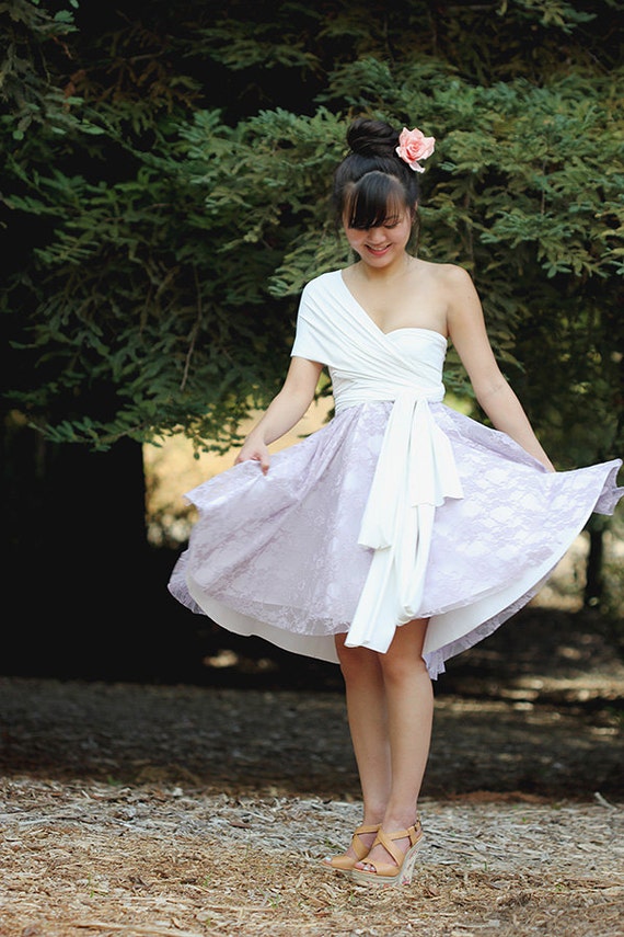 Lace Short Mini Circle Skirt Infinity Dress Over 40 Color - Etsy