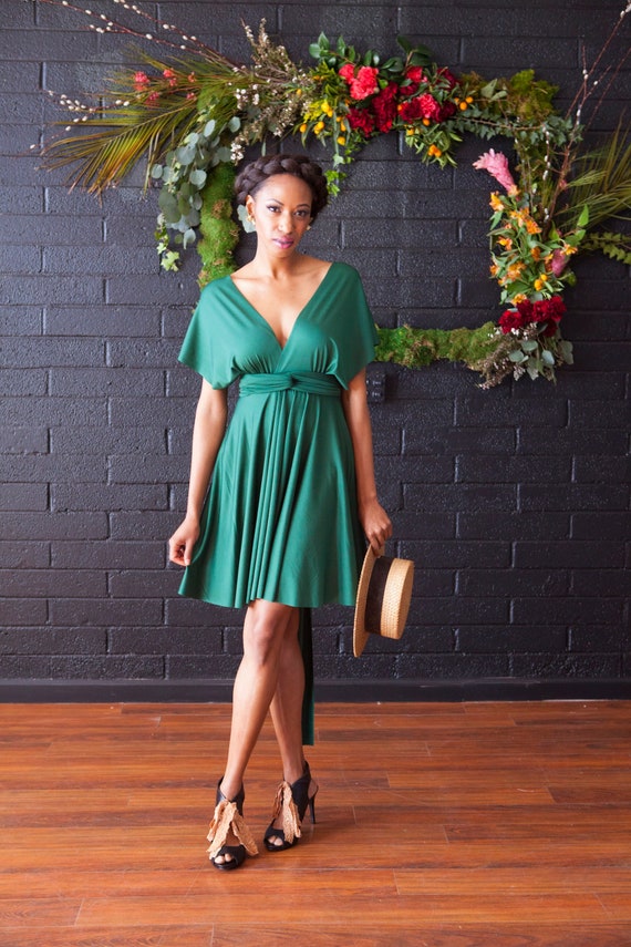Cambria Emerald Short Circle Skirt Party Dress Last of - Etsy