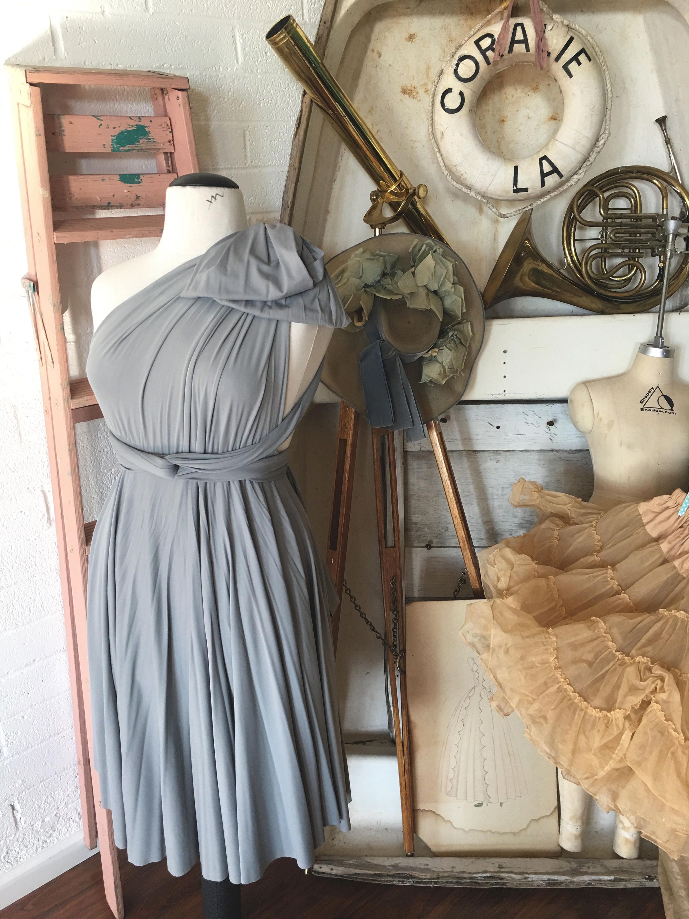 Vintage style top wrap dress