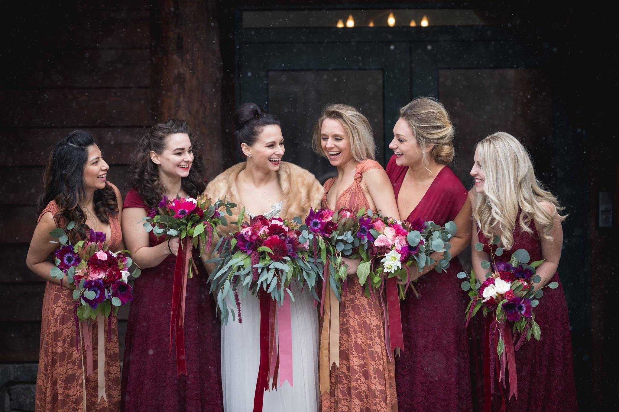 burgundy floral dress