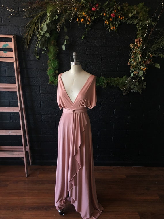 tulip hem bridesmaid dress