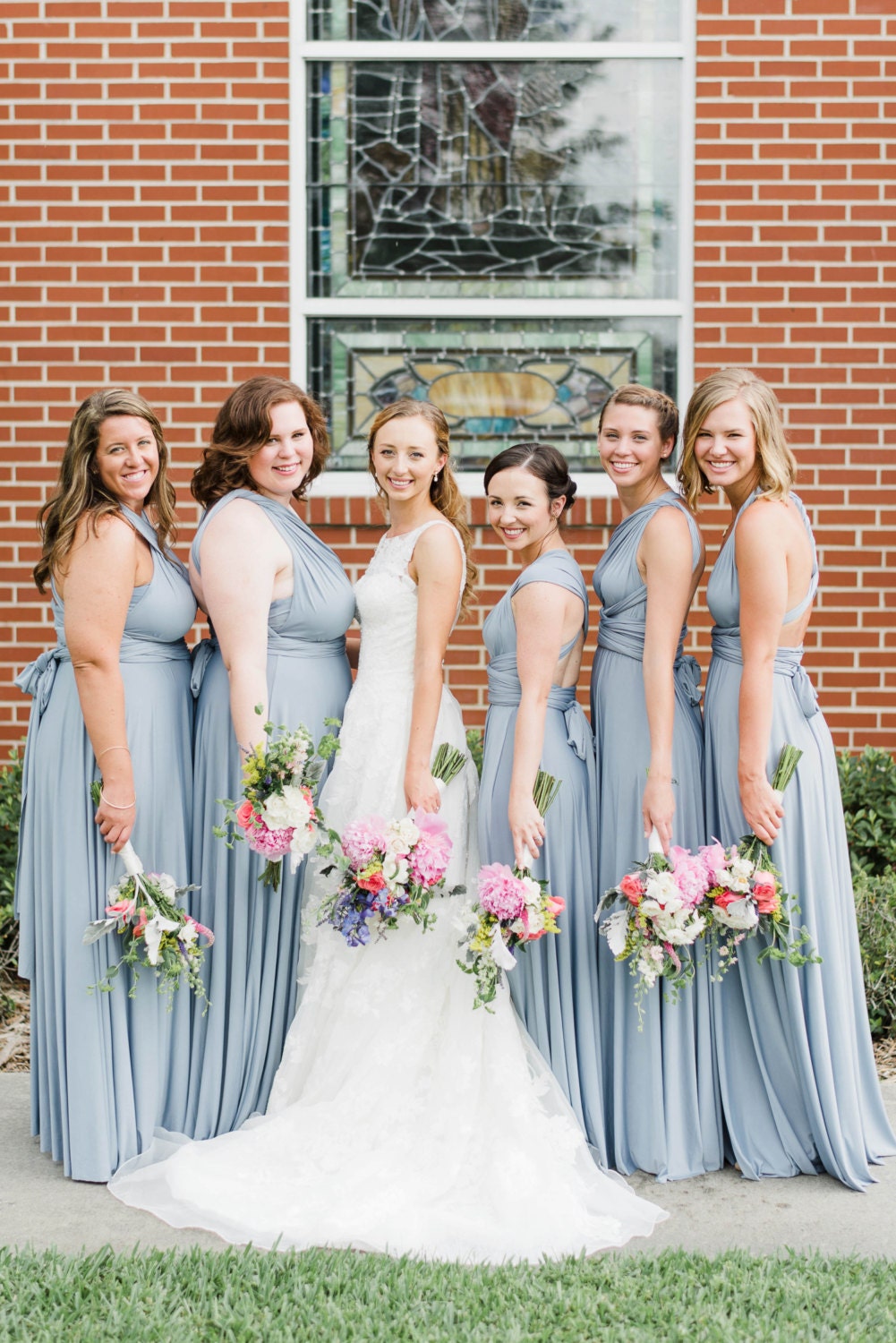 dusty blue convertible bridesmaid dress