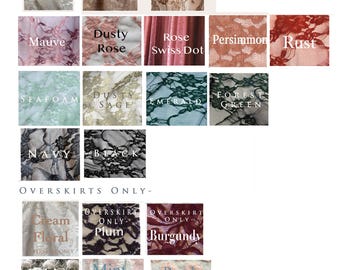 Stretch Lace Fabric Swatch: Bridal & Dress Color Options for the Coralie Beatrix Infinity Dress