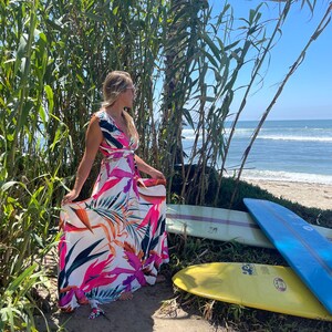 Hawaiian Print Infinity Wrap Dress: Beach Wedding Bridesmaid Gown - Etsy