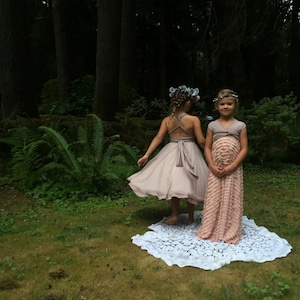 Polkadot & Ruffle Fabric Swatch: Infinity Wrap Dress Sample