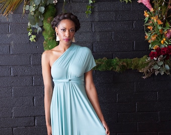 Tiffany blue cocktail dress plus cheap size