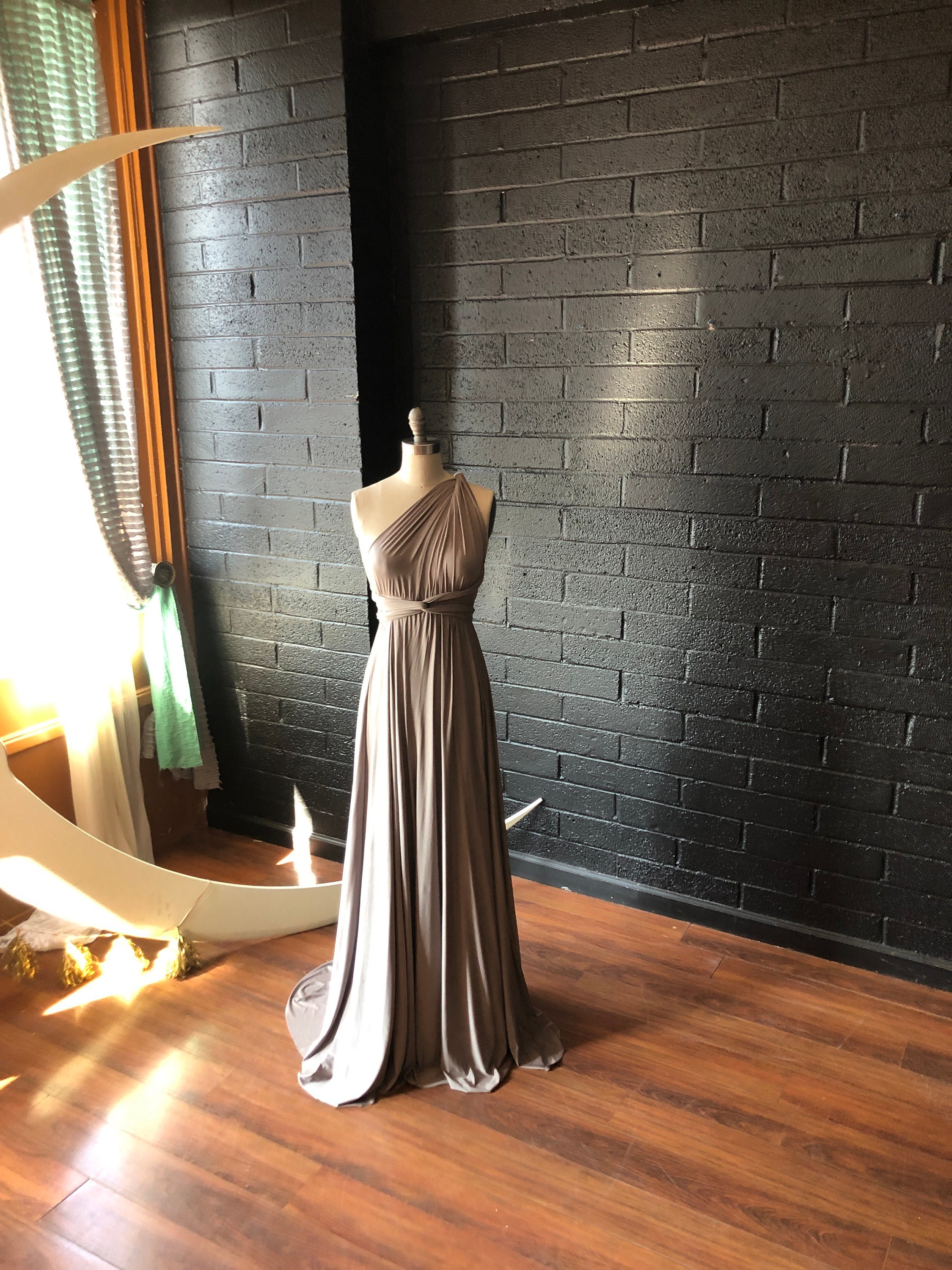 Oyster bridesmaid dresses clearance