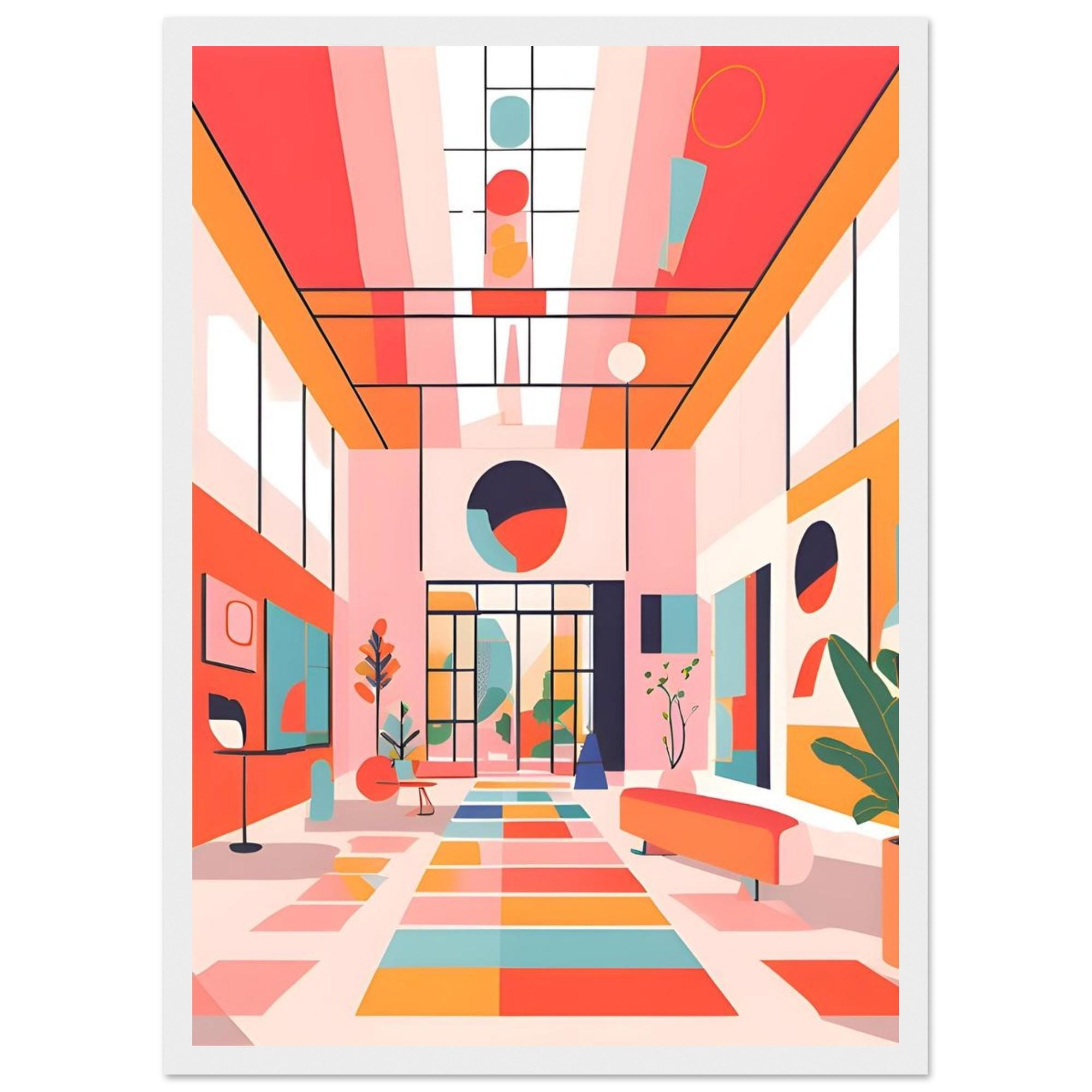 Picture of Abstract Wall Art, Modern Geometric Art Print, Colorful Minimalist ...