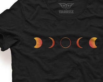 Full Moon T-Shirt | Moon Phases Mystical Art Tee | Celestial Minimal Design | Unisex Streetwear Shirt