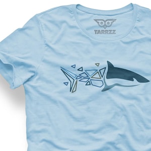 Pixel Shark Graphic Tee – Great White Shark Shirt, Shark Lover Gift, Marine Biology Tee, Ocean Life Shirt, Hammerhead Tee, Cool Shark Shirt