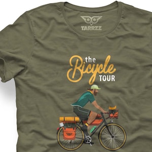 Bike Tour Graphic T-Shirt – Cycling T-Shirt for Cyclist, MTB Tee, Ride Shirt, Strava TShirt, Bike Lover Gift, Cyclists Apparel, Bicycle Gift