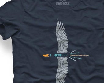 Hope Graphic T-Shirt – Motivational Wing Art Tee | Inspirational Streetwear Shirt