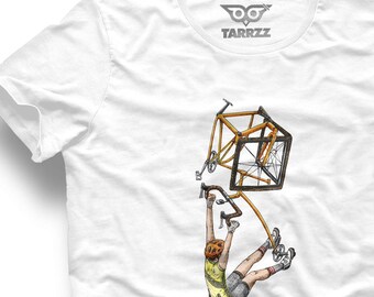 Mountain Bike Graphic Tee – Downhill MTB, Hand-Drawn Design