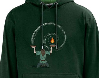 Sacred Fire Graphic Hoodie | Esoteric Spiritual Art Pullover