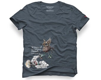 Surreal Brain with Wings Graphic Tee: Unisex Artist Shirt