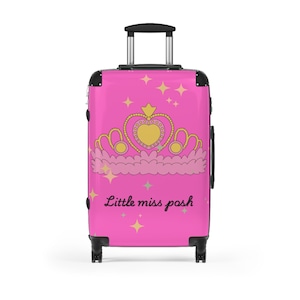 Süßer Prinzessin-Koffer mit Kronen-Design, Reisegepäck, Mädchen Handgepäck, Urlaubstasche, Geschenke für Kinder, lustiges Reise-Accessoire