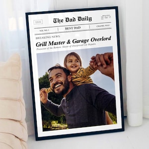 Geschenk für Papa Personalisierte Vatertag Foto Collage Wandkunst, Vatertagsgeschenk von Sohn oder Tochter, Papa Definition Poster Erster Vatertag