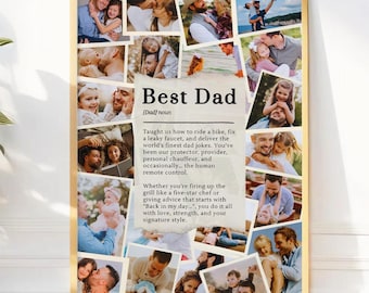 Father's Day Sentimental Gift Personalized Definition Poster | Papa | New Dad | Grandpa | Gift from daughter | Best Dad Ever Keepsake