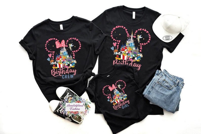 Discover Disney Birthday Girl Shirt, Birthday Family Shirt, Disney Birthday Squad Shirt