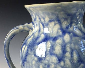 Ready to ship, One of a kind,Stoneware water pitcher by Leslie Freeman