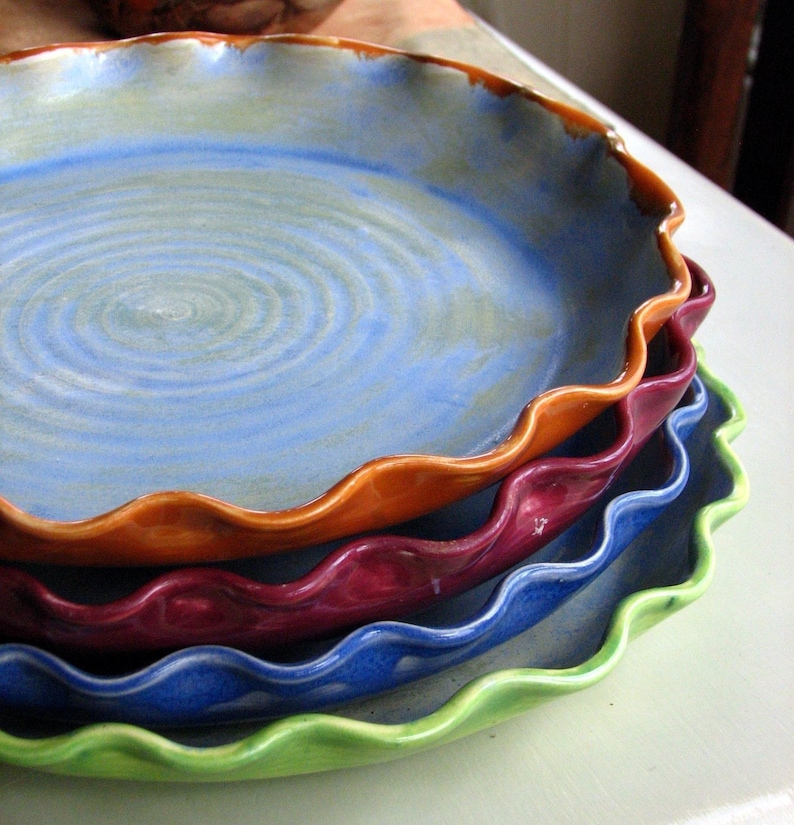 Pie plates stoneware pottery ceramicstoneware clay image 1