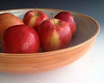 Serving Bowl, Pasta Serving Bowl, Salad Bowl, Fruit Bowl, Stoneware pottery by Leslie Freeman