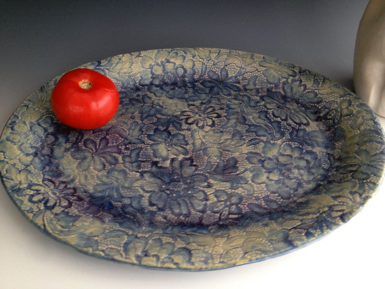 Large Lace Platter Wedding Gift Serving Platter Two Colors Etsy