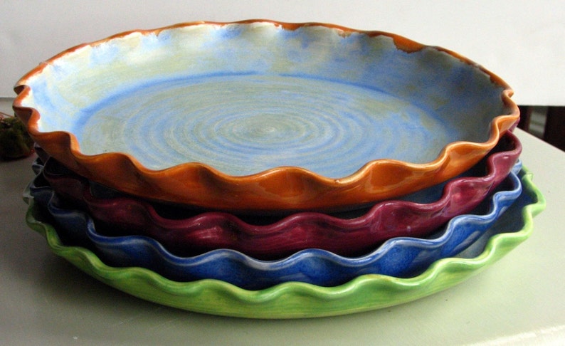 Pie plates stoneware pottery ceramicstoneware clay image 2