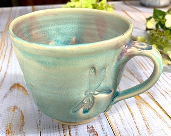 Ready to ship, NEW dragonfly mug