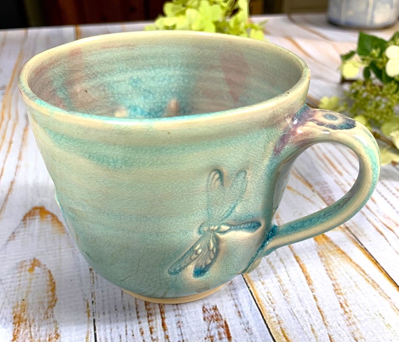 Ready to ship, NEW dragonfly mug image 1