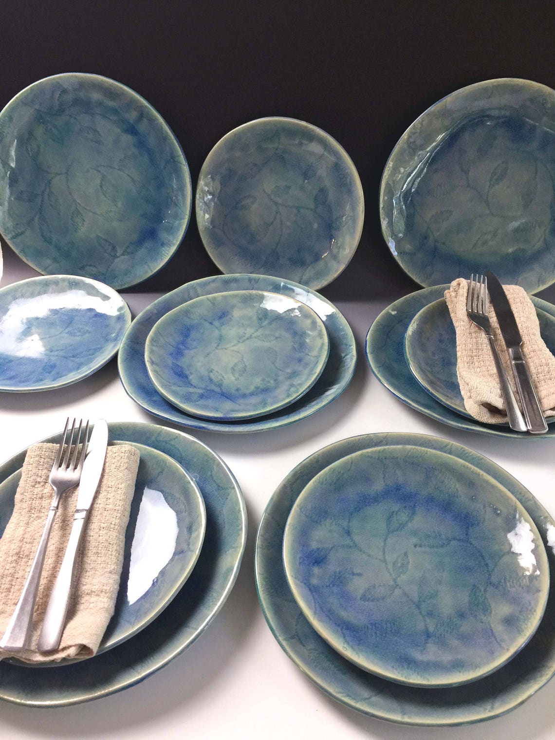 Patterned Dinnerware Sets Place Settings by Leslie Freeman Etsy