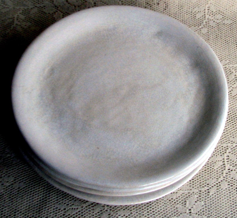 Handmade Organic Plates White Crackle Dinner Plates Rustic Etsy