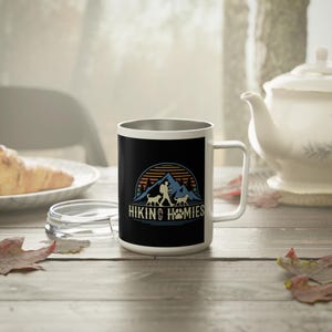 Adventure Mug, Hiking Homies Camping Mug, Mountain Coffee Cup, Handmade Coffee Lover Mug, Mountain Lover Gift