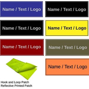 Custom Reflective Patch: Personalized Text, Logo, Name