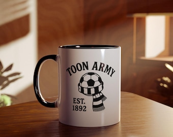Newcastle United Toon Army Mug, Two-Tone Black and White