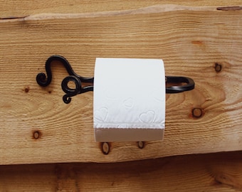 Toilet paper holder black | hand-forged | WC furnishings, toilet paper holder, holder for toilet paper