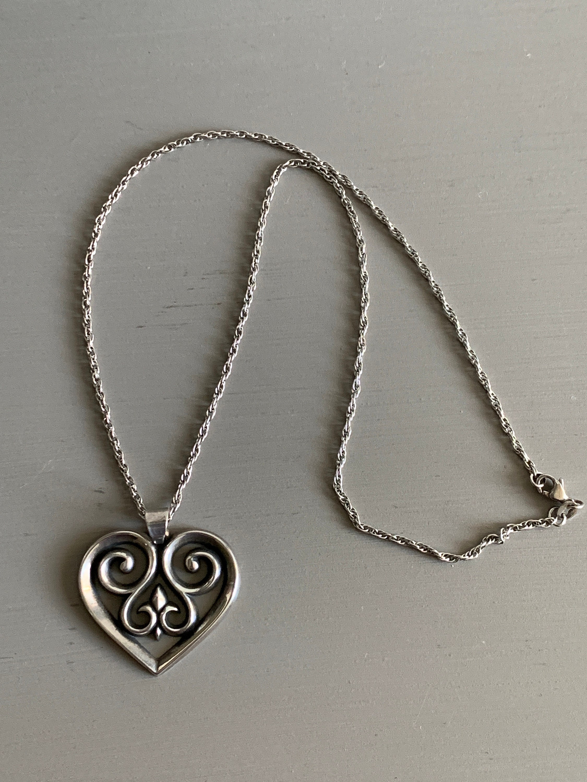 Retired James Avery Heart Key Necklace Length Adjusts NEAT Piece! JA  Hangtag | eBay