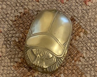 RAT6547 Large Raw Brass Egyptian With Scarab Wings 2 RAT6547 Large Raw Brass Egyptian With Scarab Wings 2