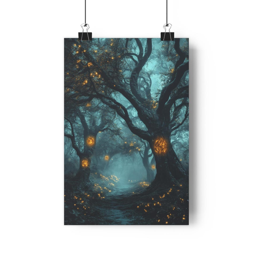 Dark Academia Forest Wall Art | Gothic Home Decor | Moody Woodland ...
