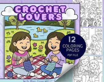 Libro para colorear para amantes del crochet: Diseños relajantes de hilo y crochet (Descarga PDF)
