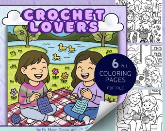 Libro para colorear para amantes del crochet: Diseños relajantes con hilo y ganchillo (Descarga PDF)