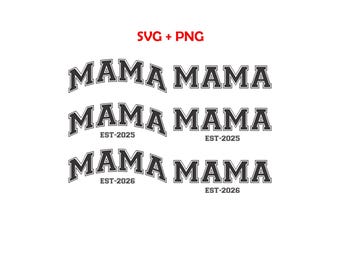 Mama Varsity Svg Png, Mama Varsity Curved Svg, Mama Varsity Letters Svg, Mama Varsity Font Svg, Lightning Design (Digital Download)