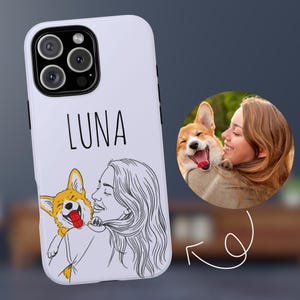 Custom Pet Portrait Phone Case: Personalized Dog & Cat Art